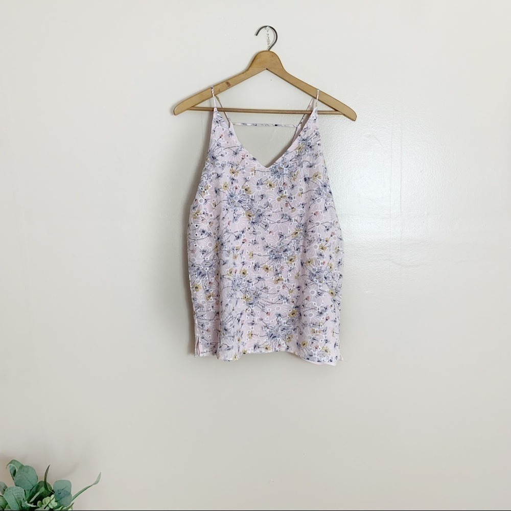 [LOFT] NWT Light Pink Embroidered Eyelet Floral Print Sleeveless Tank Top